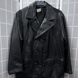 Barneys NY,Men,Leather Jacket Genuine,Black,Sz XL,Made in Italy,buttons,pockets!